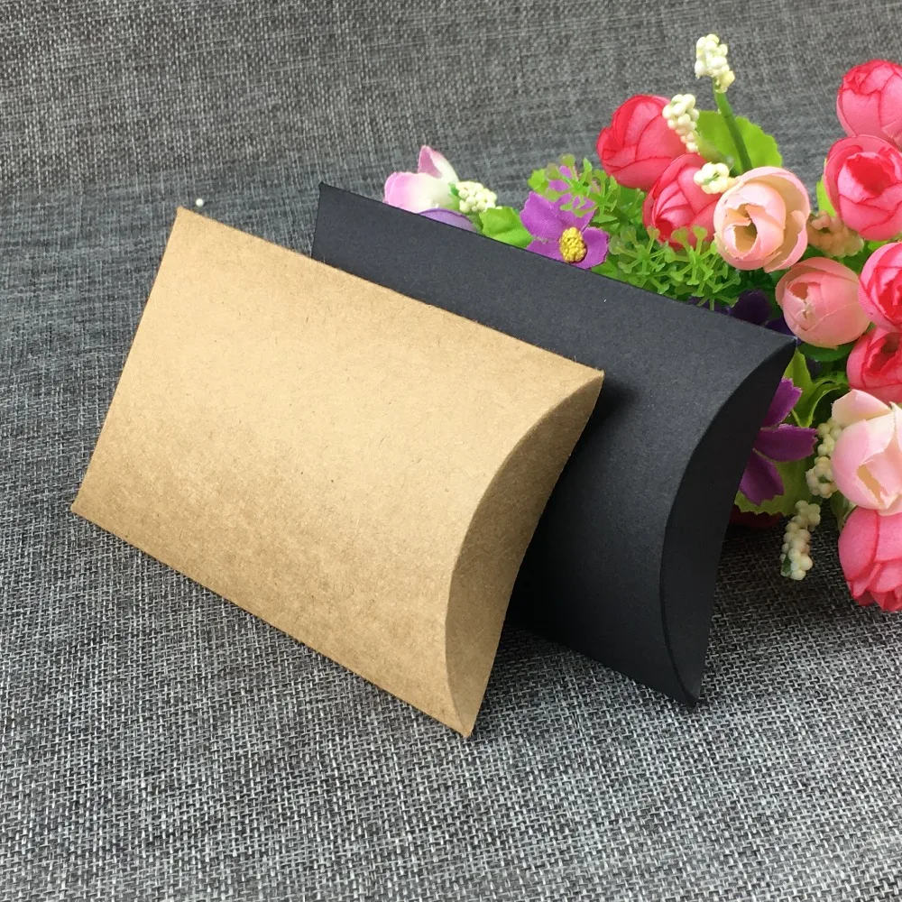 

Wedding Gift Boxes 100pcs New Style Kraft Pillow Shape Wedding Favor Gift Box ,Party Candy Box Wholesales Festive Party Supplies