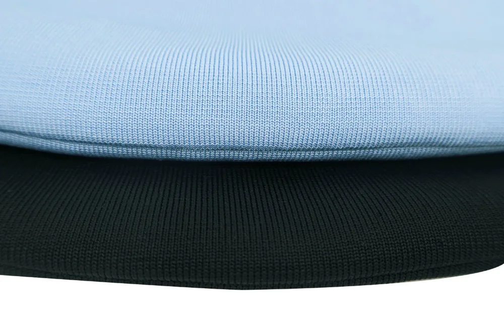 

Special Women Dress Sky Blue Black Solid Rayon Off The Shoulder Bandage Dress