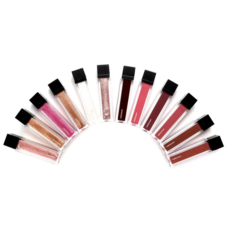 Brand Gold Silver Glitter Matte Lipstick Waterproof Red Lips Gloss Liquid Cosmetic Beauty Lip Color Nice Face |