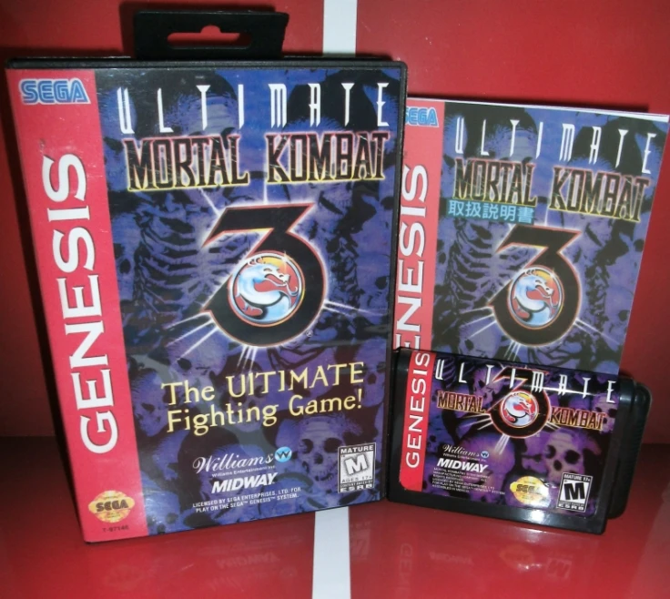 Приставка для видеоигр Mortal Kombat 3 The Ultimate Fighting US с коробкой и руководством Sega Megadrive