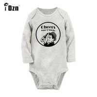 cheers wine spirits design fashion newborn baby boys girls outfits long sleeve jumpsuit cotton print infant bodysuits