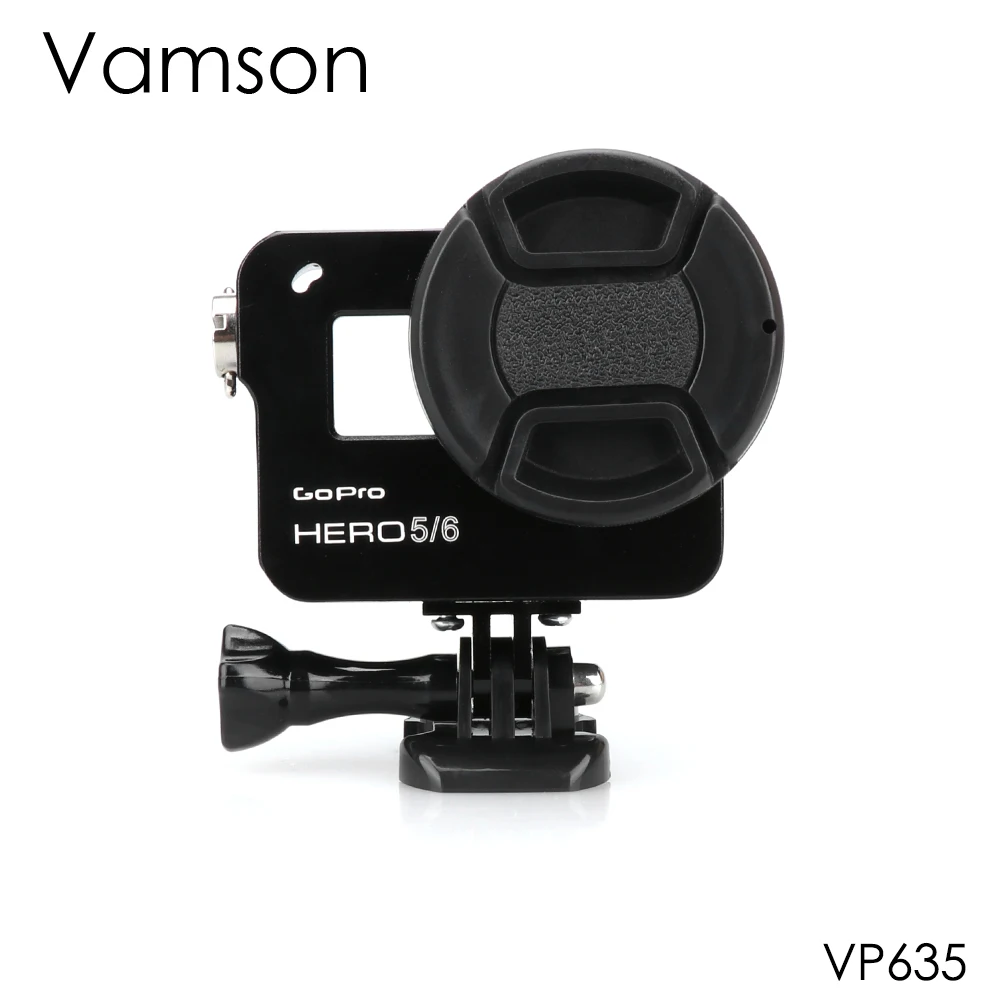 

Vamson для Gopro Hero 7 6 5 Аксессуары CNC алюминиевый чехол металлический защитный корпус чехол рамка + крышка объектива VP635