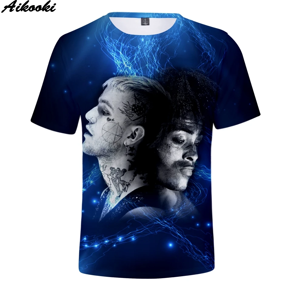 Aikooki 3D принт xxxtentacion Футболки мужские/женские летние повседневные футболки Korte Mouw