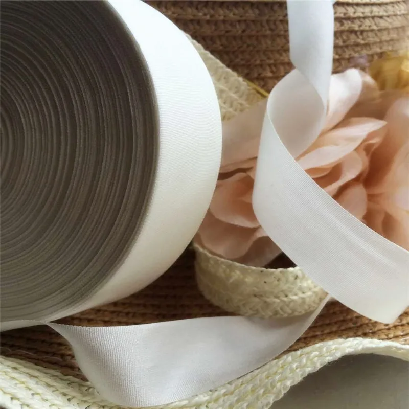 25mmX90m undyed 100% pure silk embroidery ribbon thin taffeta high quality Anya Ribbon Handcraft | Дом и сад