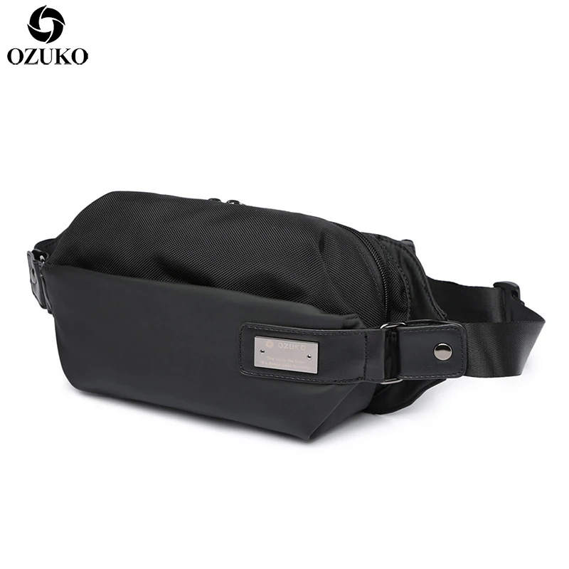 

Поясная Сумка OZUKO для мужчин, модный многофункциональный спортивный кошелек для денег и телефона, забавная Водонепроницаемая дорожная сумо...