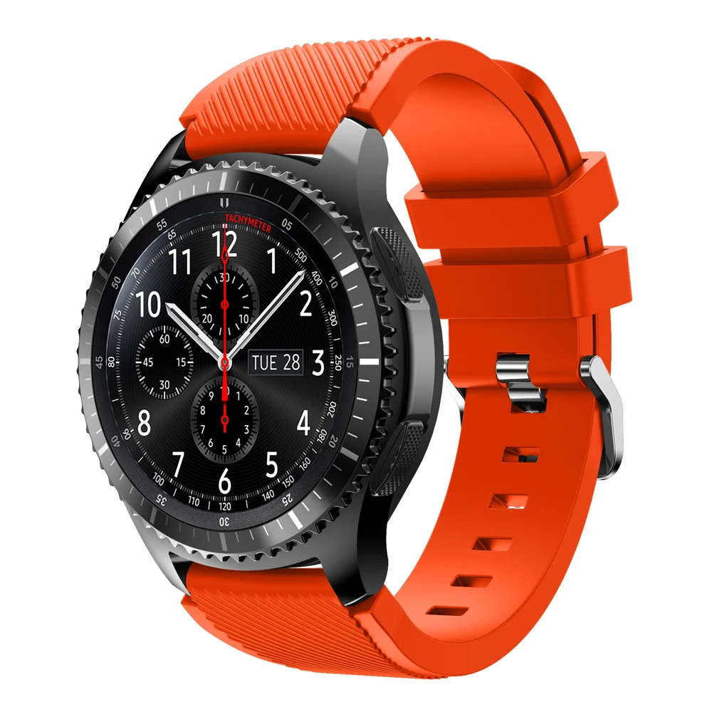 Силиконовый браслет для Samsung Gear S3 Frontier band Galaxy watch 46 мм ремешок Смарт часы 22 часов S 3