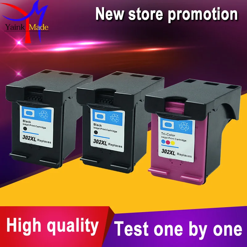 2BK + 1Tri-colors для hp 302 Восстановленный чернильный картридж совместимый XL Officejet 3830 3834