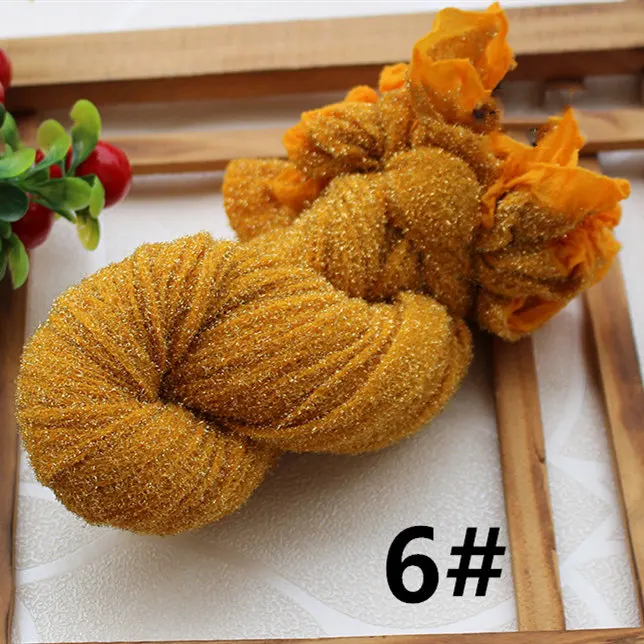 6 Gold 2 Pieces 2 шт, серебряные нейлоновые чулки, цветы, материал DIY, высокоплотные шелковые колготы, изготовляющие Искусственные цветы ручной работы, цветок Ронда - Цвет: 6 Gold 2 Pieces