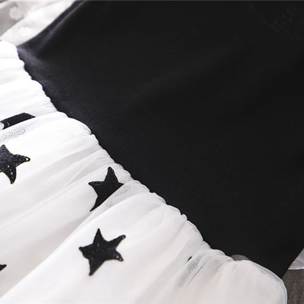girls summer dresses Children Kids Sleeveless Vest Splicing Stars Print Gauze Princess Dress teenager dress vestido#DA | Детская одежда