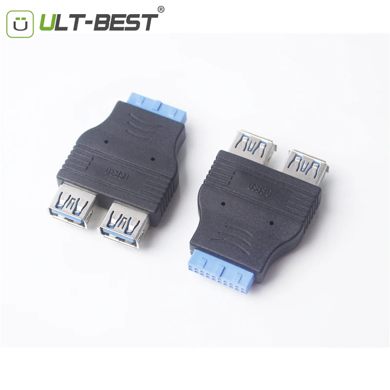 ULT BEST материнская плата 20Pin Заголовок 2 Порты USB3.0 Тип разъем HUB адаптер для