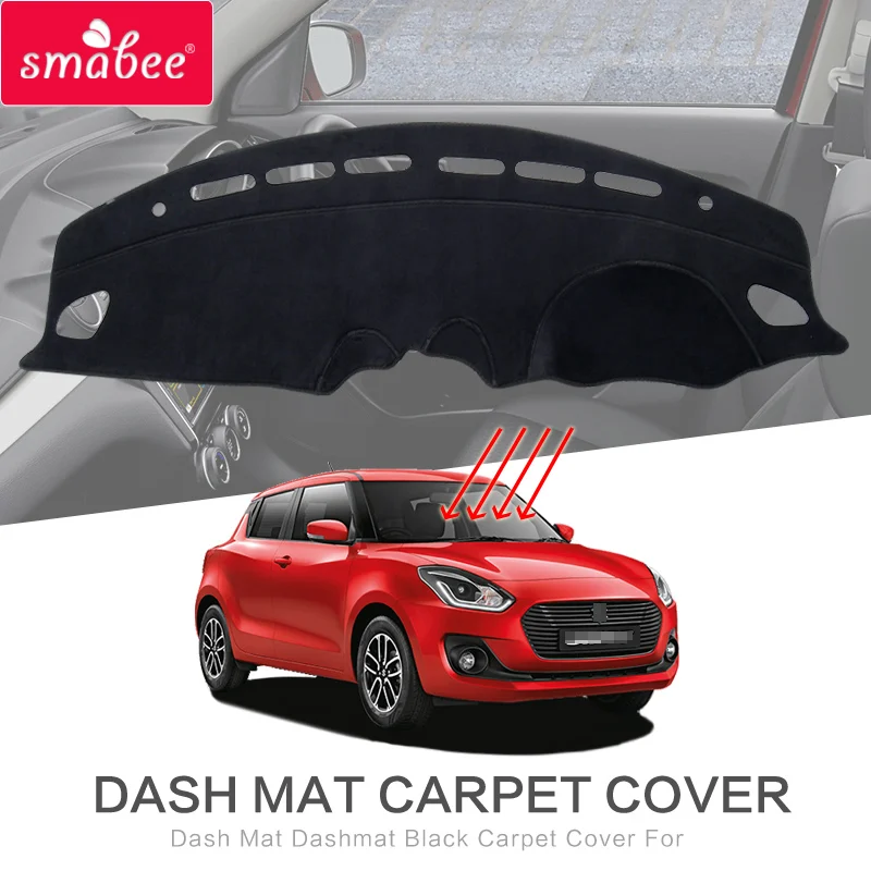 Dash Mat черный чехол для ковра SUZUKI SWIFT 2018 2019 ZC33S/13 S/53 S/C83S нескользящий Автомобильный