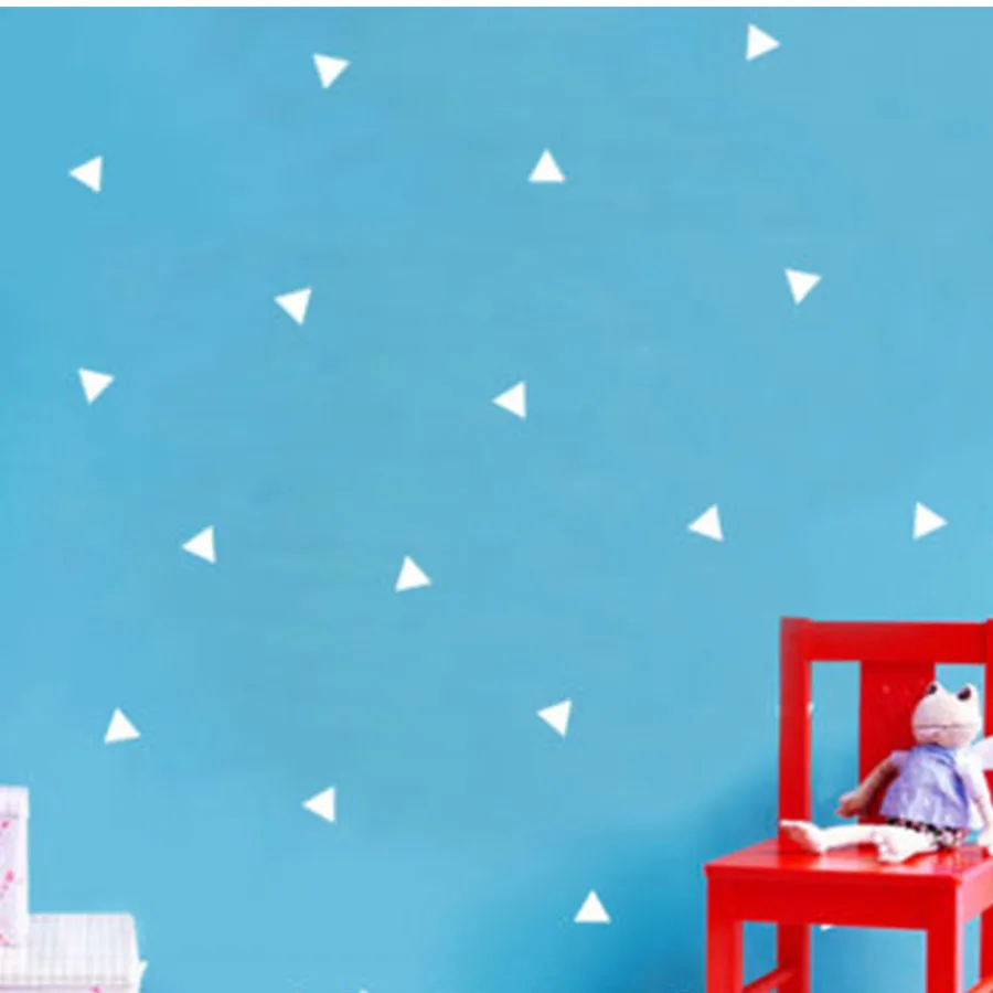 152 шт. Мини Геометрия Треугольник Съемный Стикеры Стены Этикеты Винила Дети