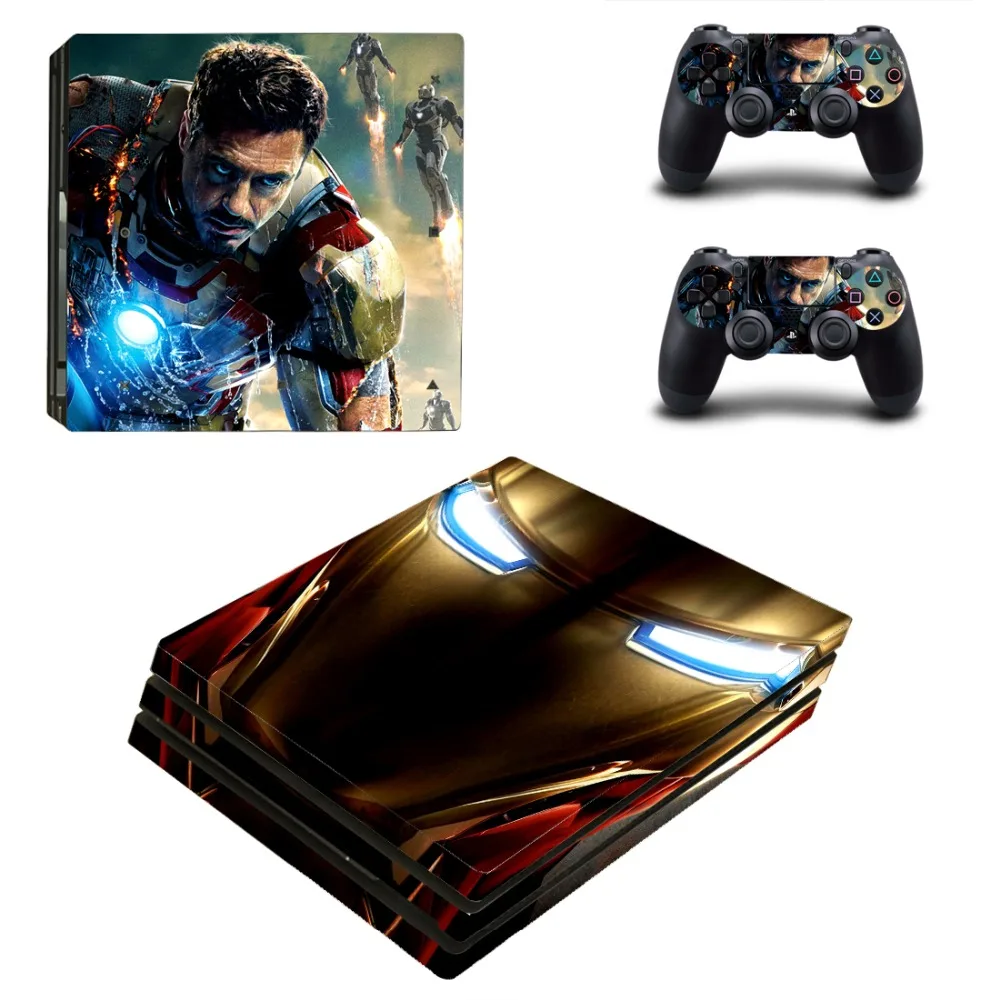 Наклейка на кожу Marvel Iron Man наклейка для консоли PlayStation 4 и 2 контроллера PS4 Pro