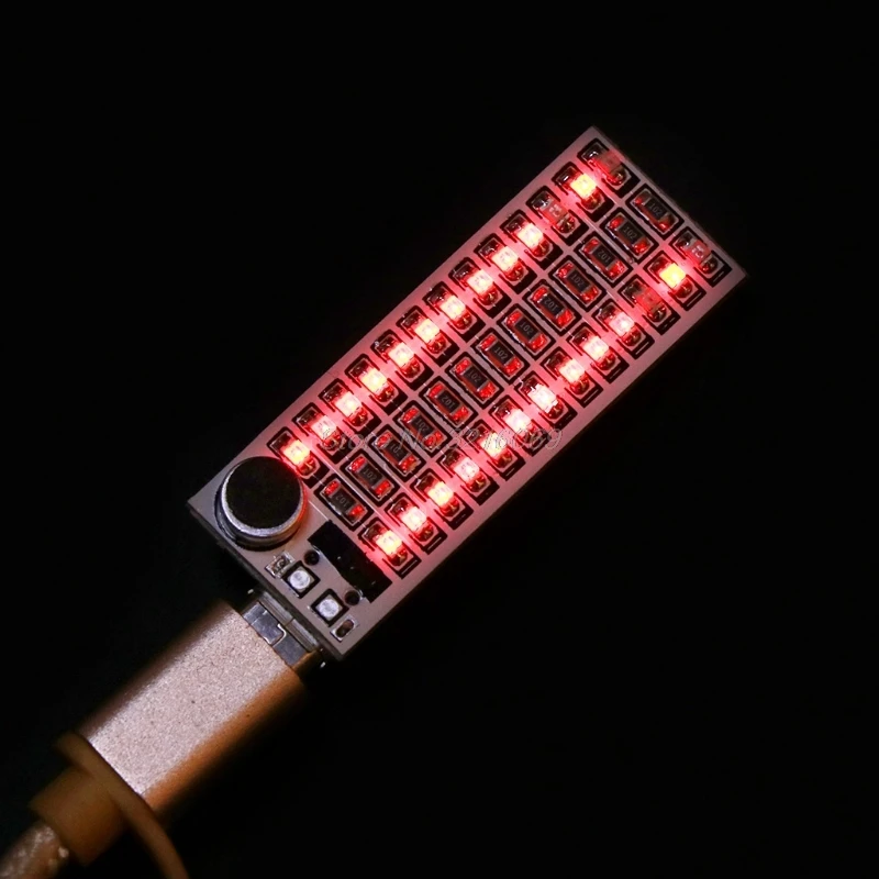 USB мини-светильник музыкального спектра 2x13 светодиодный светильник голосовое