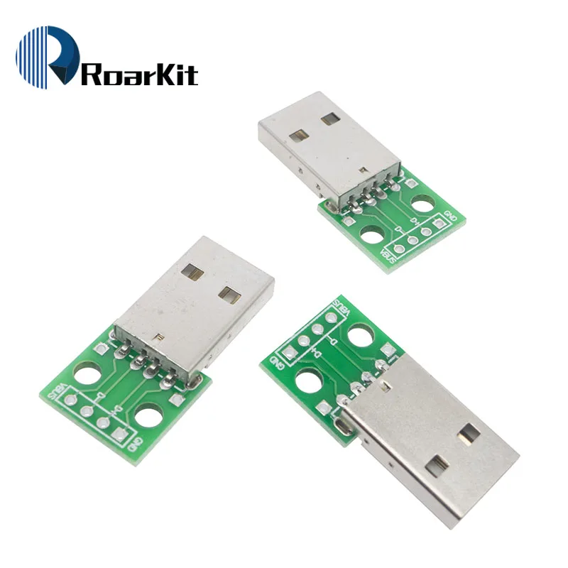 10 шт./лот USB 04 штекерные разъемы DIP адаптер пластина преобразователь 4 Pin для 2 54 мм