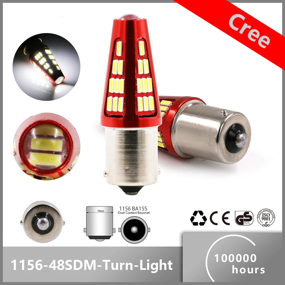 2x высокое яркое S25 1156 ba15s сигнала поворота светильник 4014 48SMD авто светодиодный