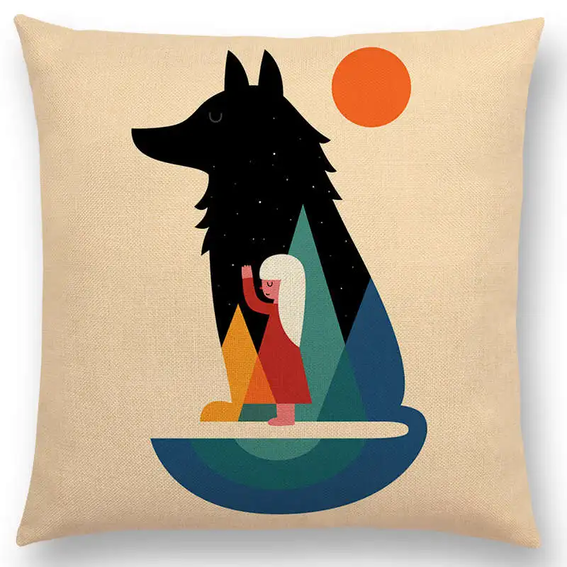 Фото Day Night Sun And Moon Child With Animals Friends Warm Colorful Dream Rainbow Cushion Cover Home Decor Sofa Throw Pillow Case Дом и сад Day Night Sun And Moon Child With Animals Friends Warm Colorful Dream Rainbow Cushion Cover Home Decor Sofa Throw Pillow Case Дом и сад
