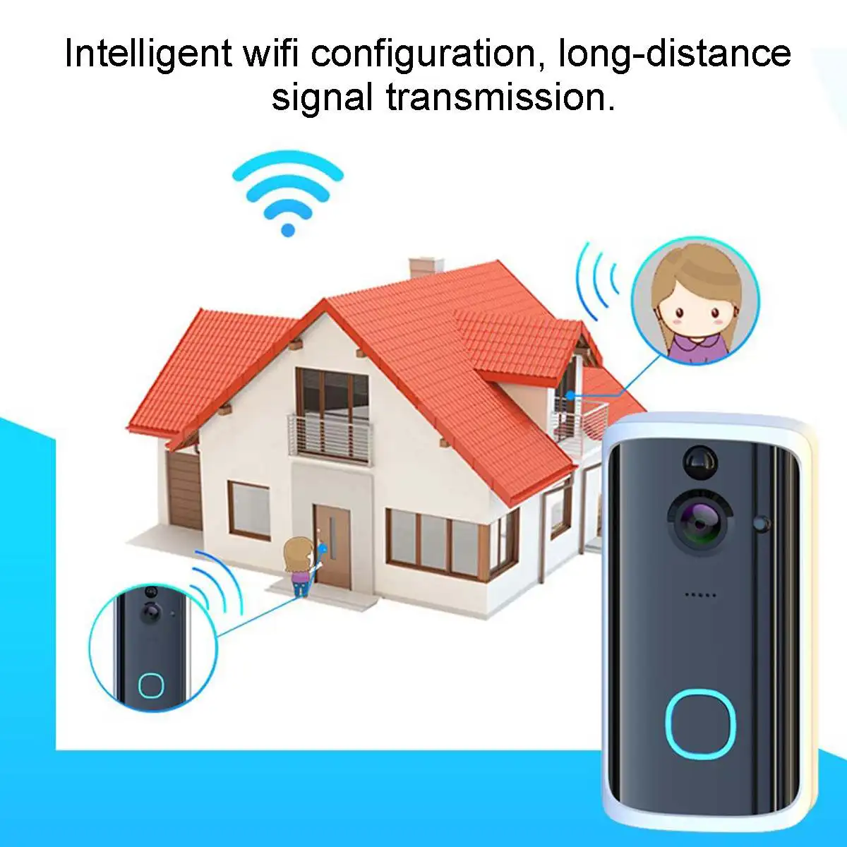 Умный WiFi видео дверной звонок камера 2Way беспроводной домофон приложение телефон запись фото видео Домашняя безопасность ding-dong приемник