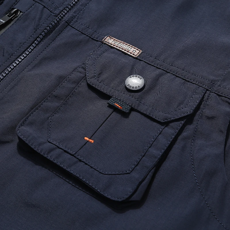 Мужской жилет без рукавов MANLI армейский с несколькими карманами на осень и зиму