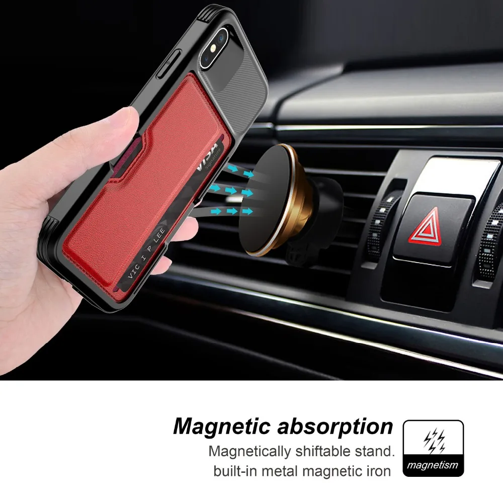 Phone Case For iPhone XS Luxury Armor Magnetic Car Holder Stand Shockproof Cover for MAX XR 7 8 6Plus Coque Capa |