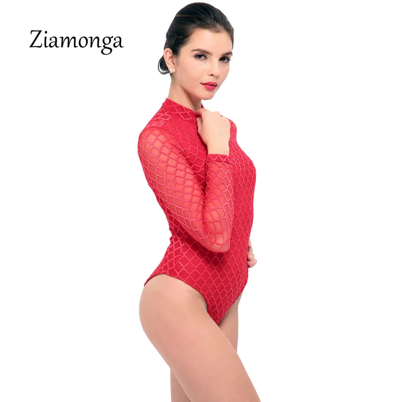 Ziamonga, сетчатые белые боди, женские боди с длинным рукавом, полые, для фитнеса, сексуальные, горячие, тонкие, боди, женская одежда,, Осенняя распродажа
