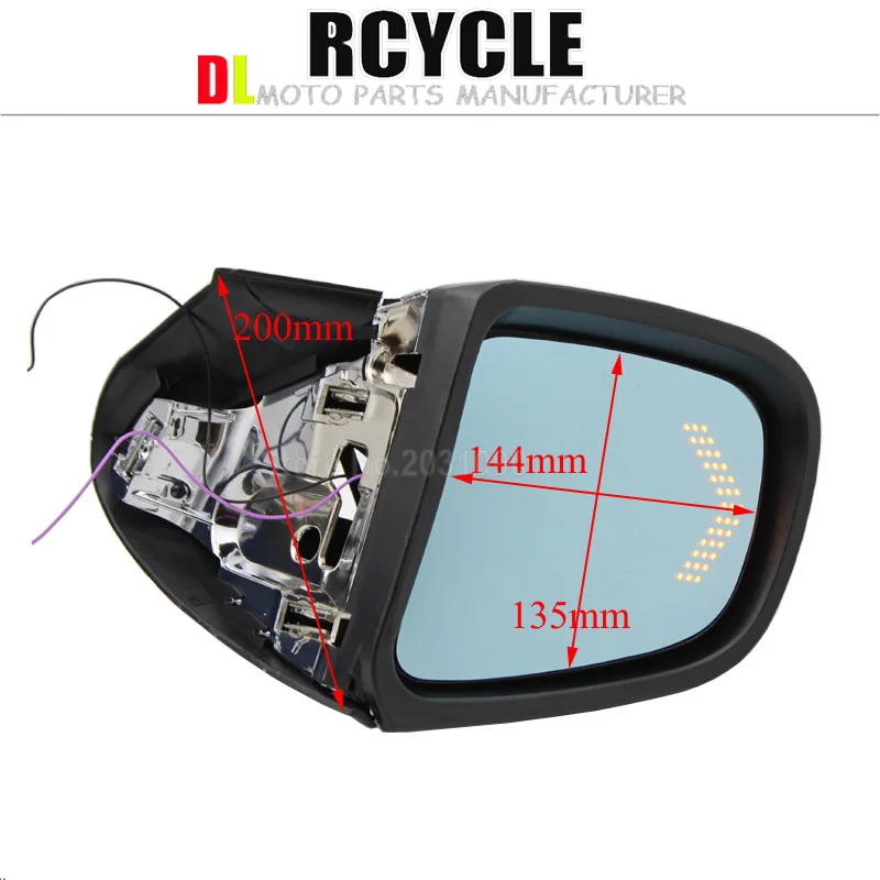 Мотоциклетные боковые зеркала заднего вида w светодиодный поворотники для BMW K1200LT