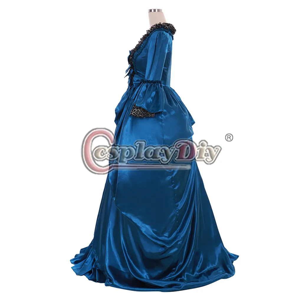 Cosplaydiy викторианская Марья антониетта цветочный стиль рококо Голубое Бальное