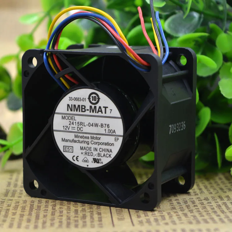Бесплатная доставка NMB 2415RL-04W-B76 6038 6 см 12В 1.00A серверный E51 охлаждающий вентилятор