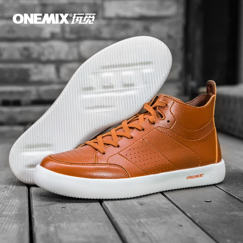 Мужские легкие туфли-оксфорды ONEMIX однотонные спортивные туфли из мягкой кожи на