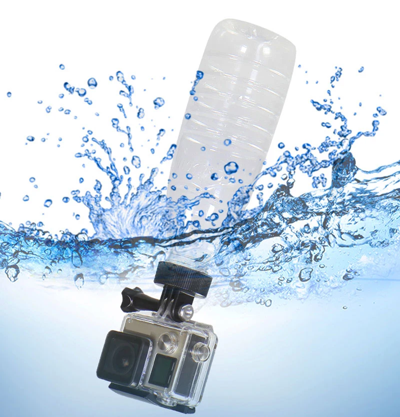 Go pro 37 мм бутылка для воды крышка монопод Штатив для GoPro Hero Sjcam Yi 4K разъем для серфинга пластиковая бутылка крепление адаптер