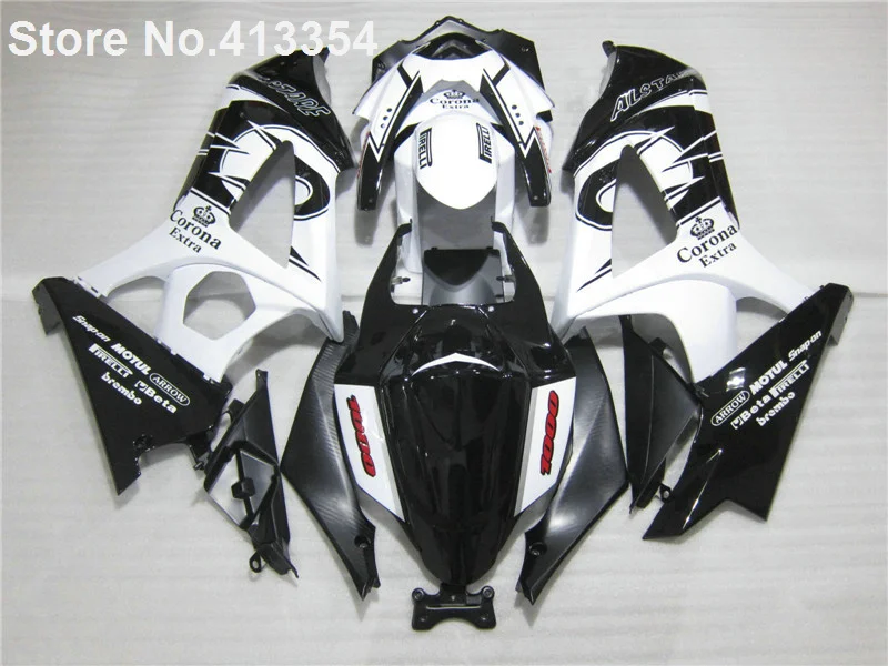 Горячая Распродажа Обтекатели для Suzuki GSXR 1000 07 08 белый черный комплект
