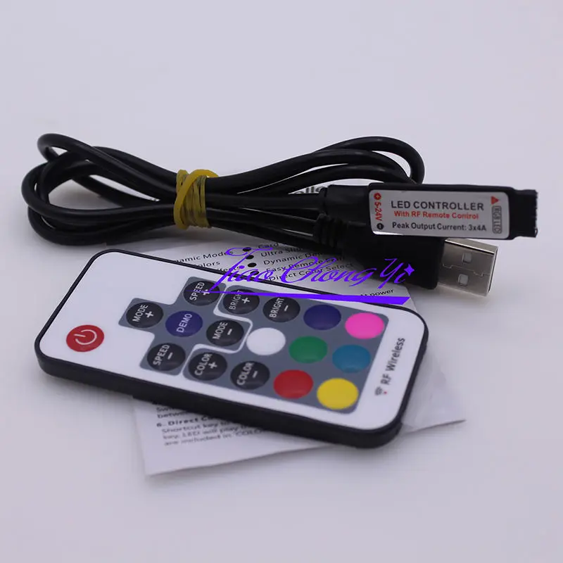 USB RGB контроллер 5V 24V 17 ключей RF пульт дистанционного управления Led диммер для