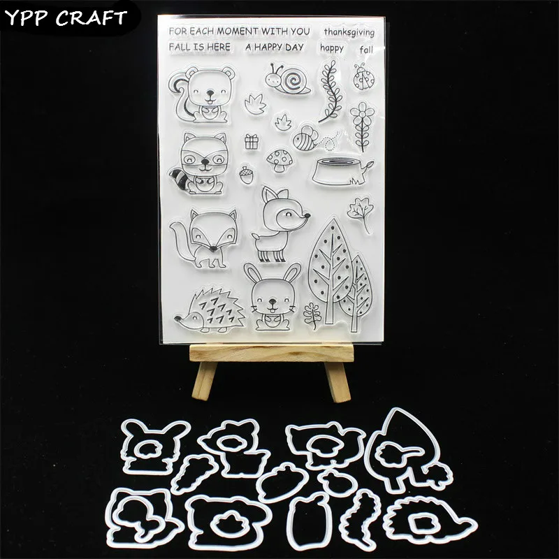 Металлические штампы и YPP CRAFT Fall Friends для скрапбукинга сделай сам декоративное