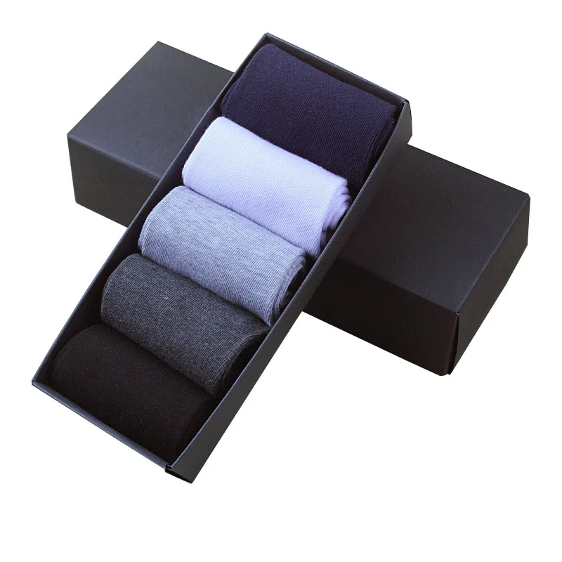 

Summer Combed Cotton Breathable Short Business Socks Men Dot Diamond Line Solid Color Socken Formal Dress 5 Pairs Mature Meias