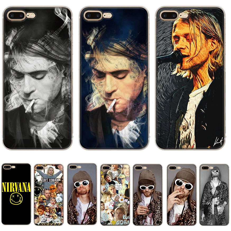 Desxz Kurt Cobain Nirvana Mobile Phone Case for iPhone 6 6s 7 8 Plus 11 Pro X XS Max 5 5s SE Cover Protection |