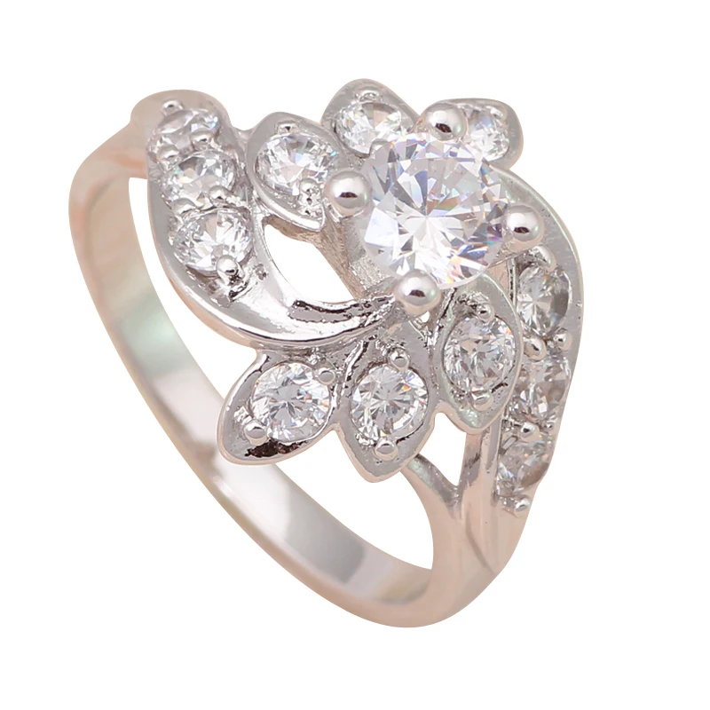 Новые поступления великолепные! Сияющий камень! Белое золото тон Мода Ювелирные