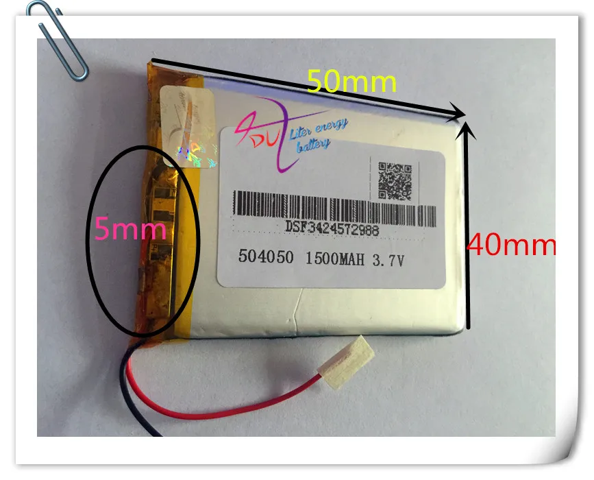 5xpcs 3 7 V 1500mAh 504050 литий полимерный LiPo перезаряжаемый аккумулятор для Mp3 MP4 MP5 DVD PAD mobile