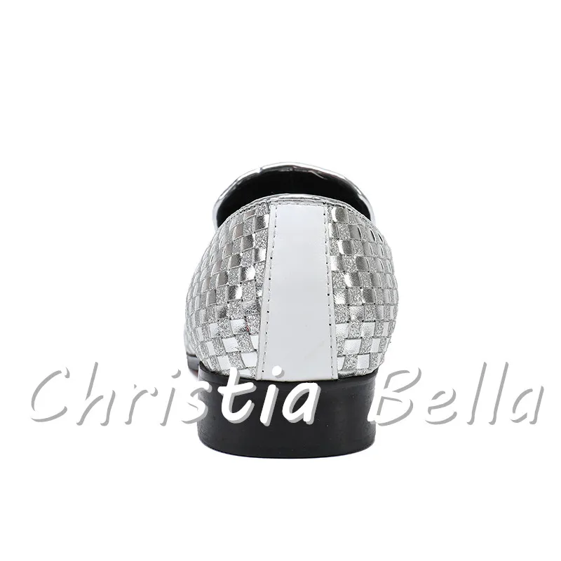 Christia Bella из горного хрусталя торжественные клетчатые мужские Туфли под платье