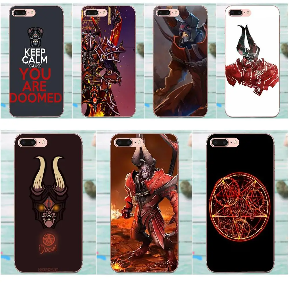 Мягкий чехол для мобильного телефона из ТПУ Game Doom Bringer Dota 2 Apple iPhone X XS Max XR 4 4S 5 5C 5S SE 6