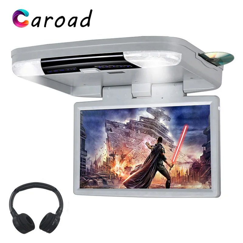 Автомобильный видеомонитор Caroad 15 6 дюйма HD 1080P откидной DVD плеер с hdmi портом USB SD