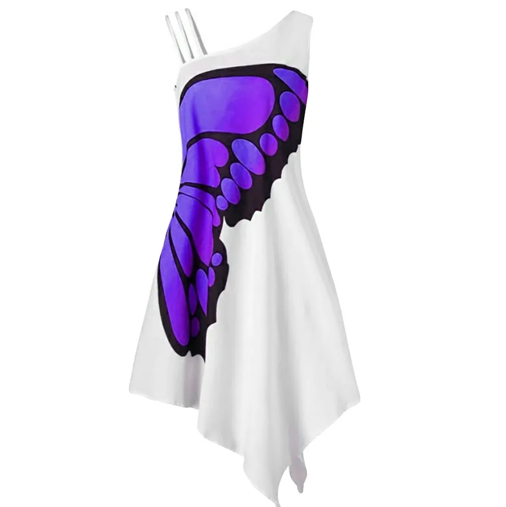 Повседневное сексуальное летнее платье с бабочками для женщин 2018 желтое