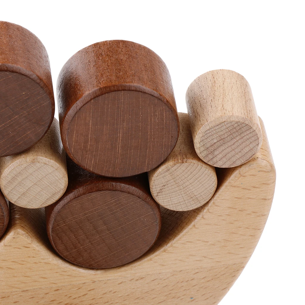 Строительные блоки деревянный лунный Balance игрушка Монтессори для малышей