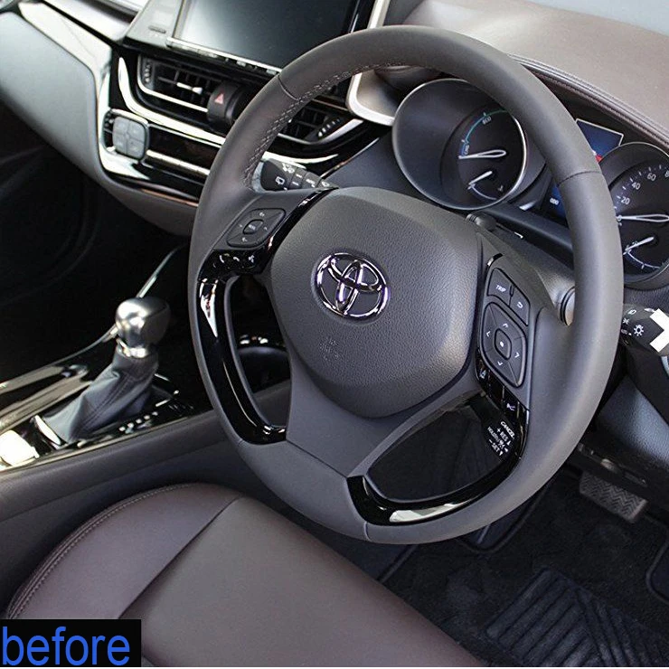 Черная панель рулевого колеса автомобиля гарнир крышка отделка Аксессуары для