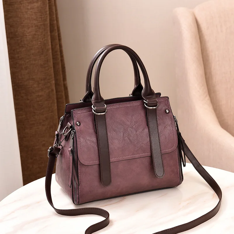Women Bag Vintage Casual Tote Fashion Messenger Bags Shoulder student Handbag Purse Wallet Leather 2019 New | Багаж и сумки