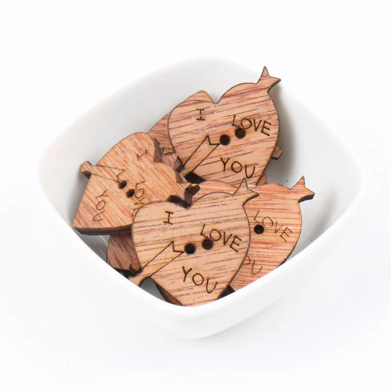 10 шт., деревянные высечки для скрапбукинга, 30 х37 мм