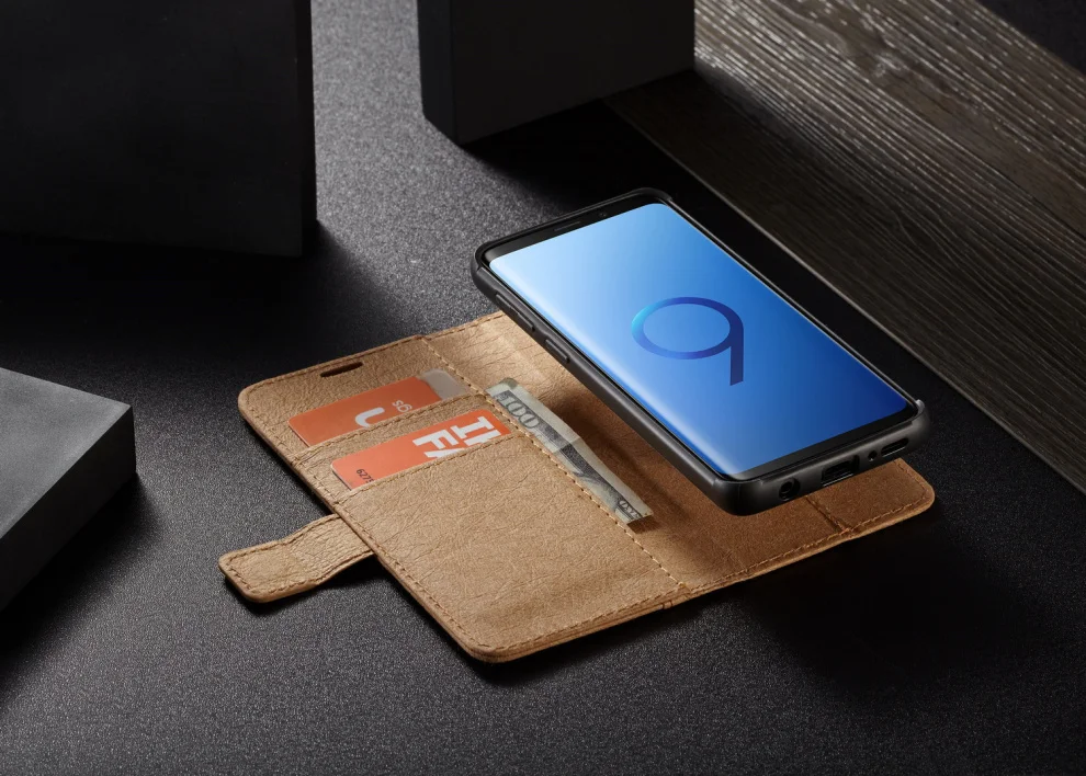 WHATIF DIY для рисования Рисование крафт Бумага кожаный чехол для samsung Galaxy S9/Plus чехол-портмоне с откидной крышкой съемной магнитной задней крышкой