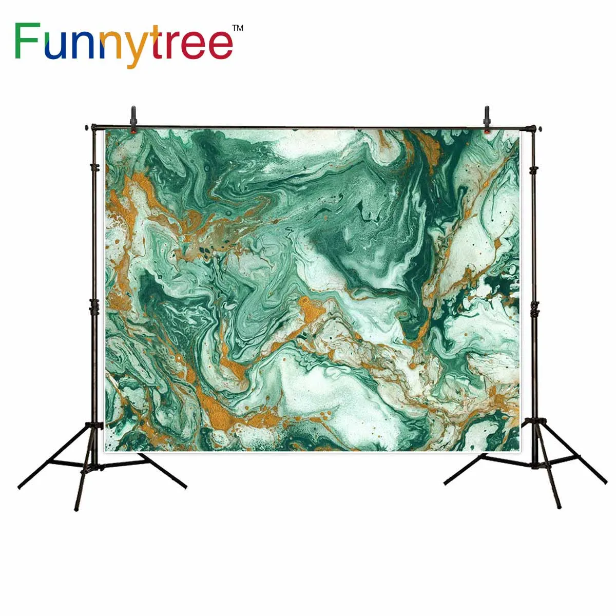 

Фоны Funnytree для фотостудии абстрактный мраморный зеленый винтажный Профессиональный фон с печатью фотобудка для фотосессии