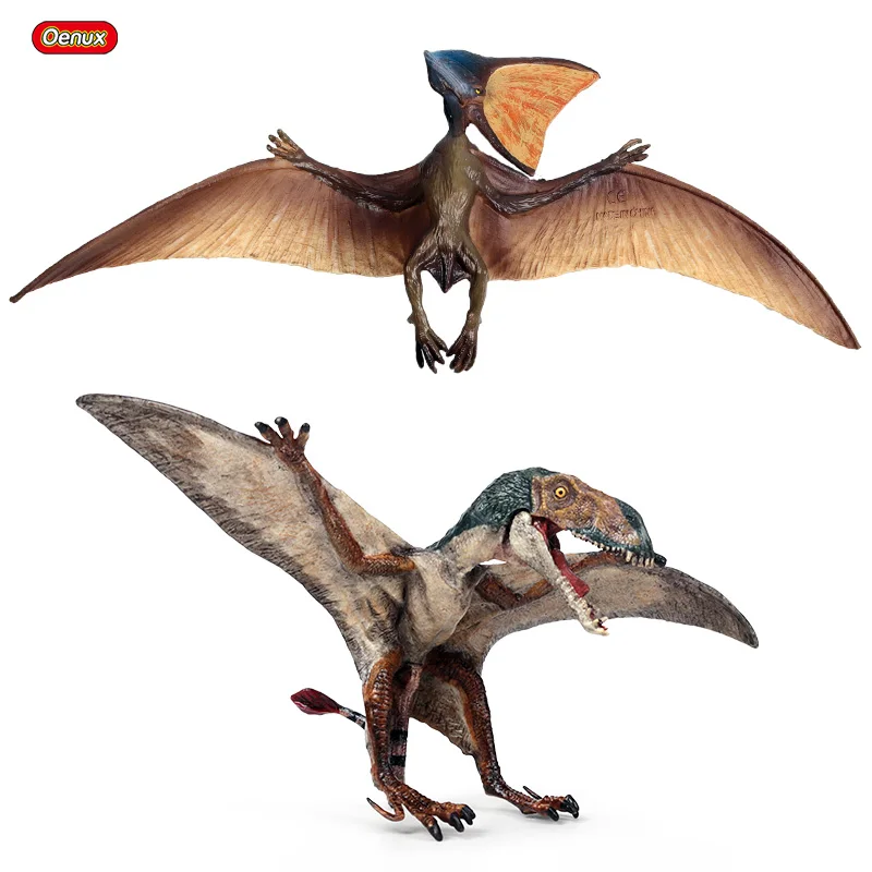 2PCS Oenux достаринный дикарь Юрского Периода Динозавры фигурки T-Rex pterodacktyl Велоцираптор Модель Фигурки Коллекция детская игрушка - Цвет: 2PCS