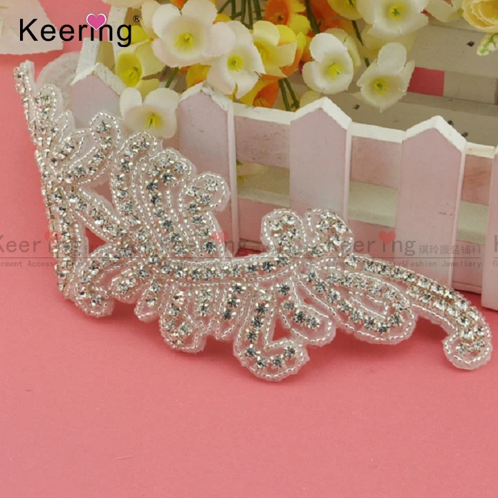 

Keering Beautiful Rhinestone Crystal PatchesBridal fascinator, belt, and accessories DIY WRA-393