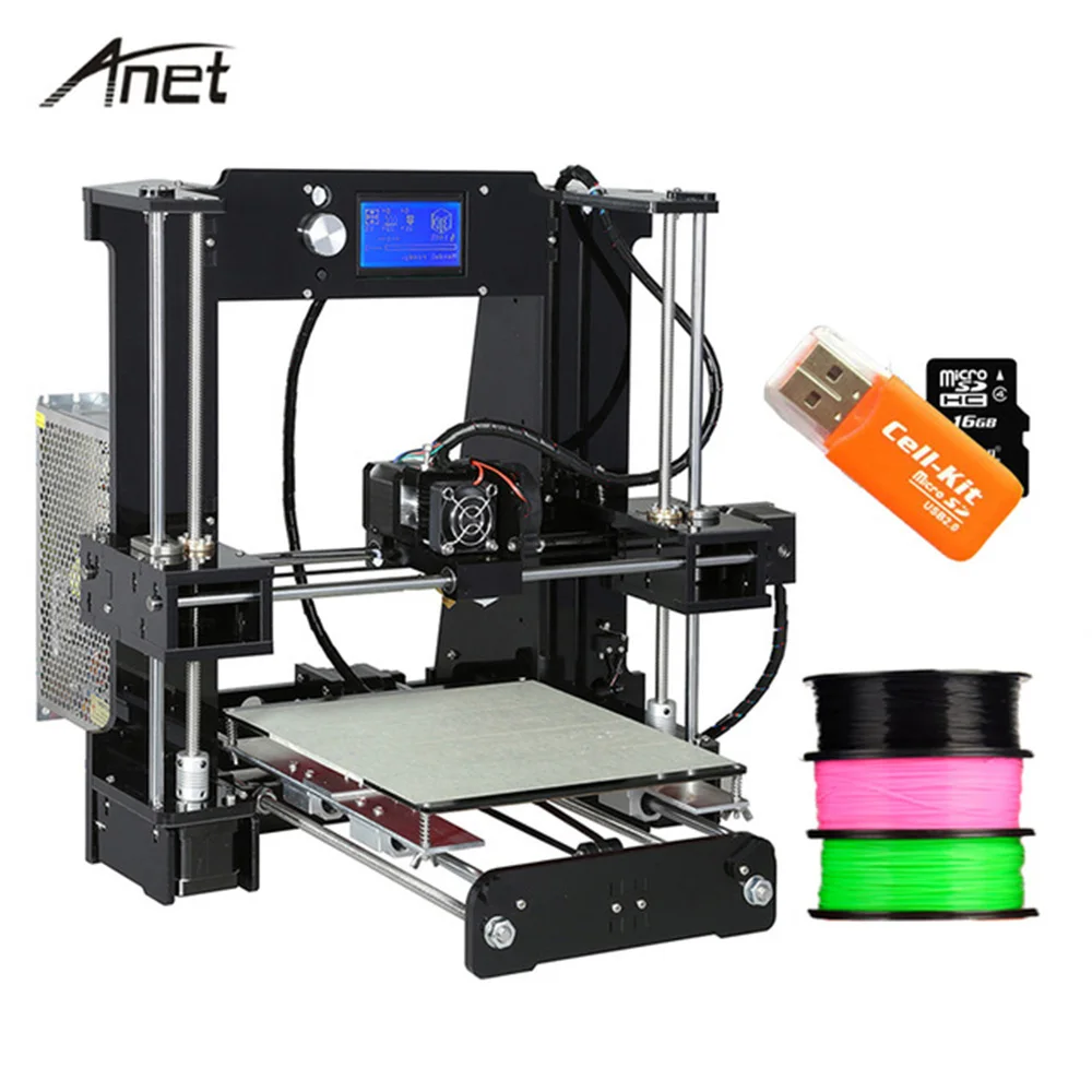 Лидер продаж Anet A6 3d принтер с большим размером печати 220*220*250 мм reprap prusa i3